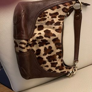 MK vintage leopard calf hair purse.